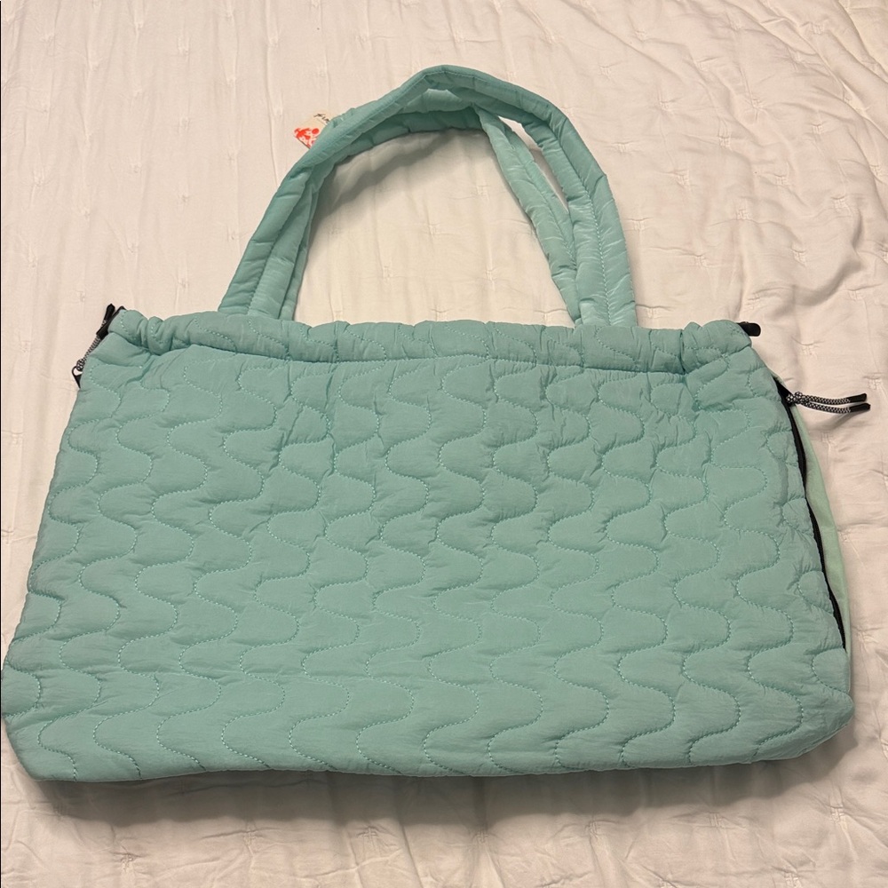 FP MOVEMENT Quilted Mint Green Tote Bag